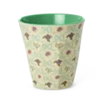 Rice - Middelgroot Beker - Crème - Bow and Bouquet Print