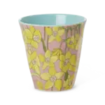 Rice - Middelgroot Beker - Zacht roze - Daffodils Print