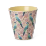 Rice - Middelgroot Beker - Zacht roze - Exotic Bird Print