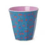 Rice - Middelgroot Beker - Blauw - Cherry Love Print