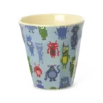 Rice - Middelgroot Kinderbeker - Zacht blauw - Monsters Print