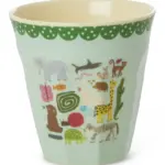 Rice - Middelgroot Kinderbeker - Mint - Wildlife Print