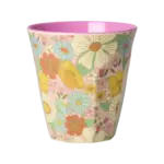 Rice -  Melamine Cup with Flower Power Print -  Medium