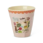 Rice - Middelgroot Kinderbeker - Roze - Wildlife Print