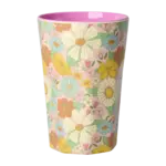 Rice -  Melamine Cup with Flower Power Print  -  Tall