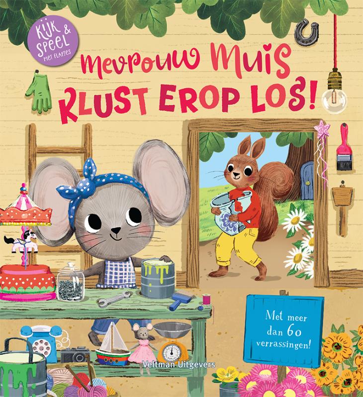 Omslag Mevrouw Muis klust erop los.indd Mevrouw Muis klust erop los! - Afbeelding 1