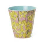 Rice - Middelgroot Beker - Zacht roze - Daffodils Print