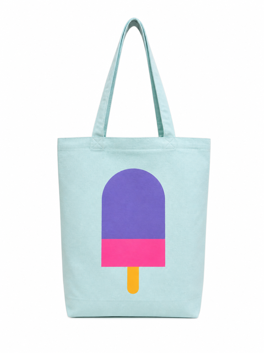 i6zi6czb37mkwtd43yjlyttfc2p4u3pq.png Totebag Engel. Mint sparkle - Afbeelding 1